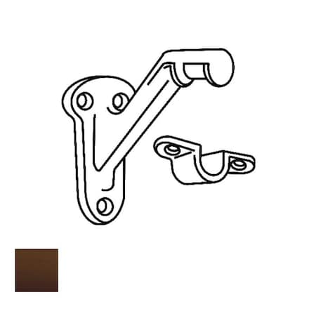 Cal-Royal Heavy Duty Cast Aluminum Hand Rail Bracket, 3-1/4 Height, 1-7/16 Width, 3-1/4 Projection, US10B HDHB40-10B